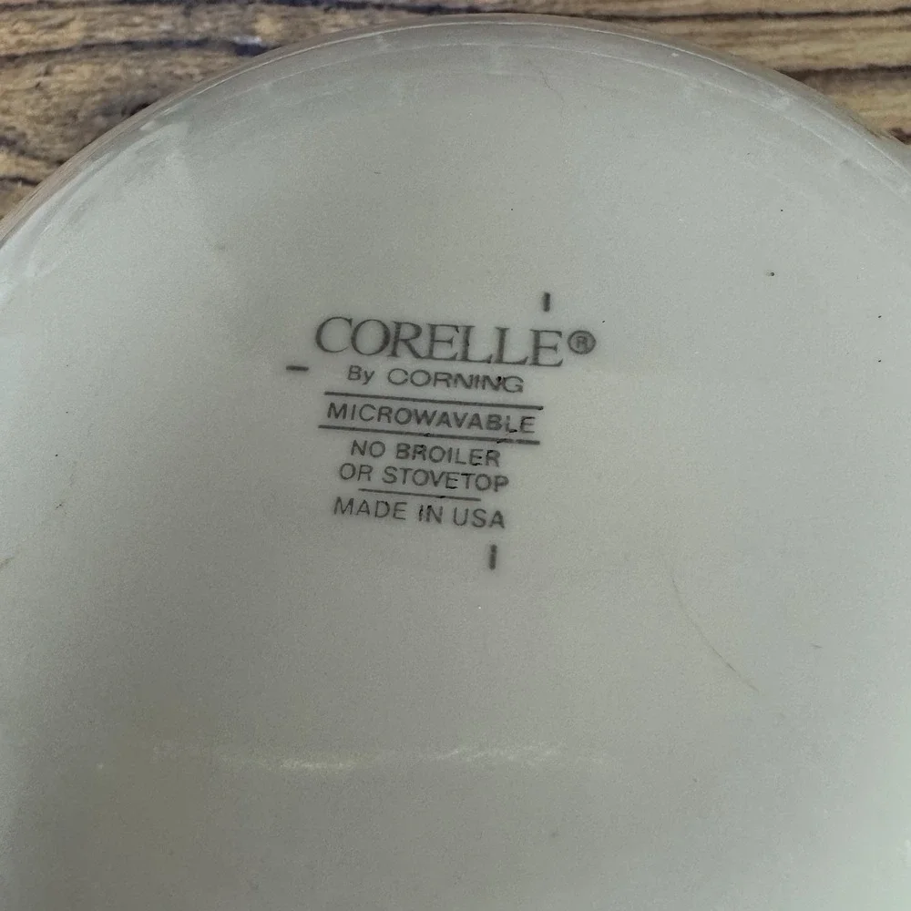 Vintage Corelle First of Spring Blue Stripe Cereal Soup Bowls Set of 2 Country